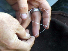 The finished snare wire The finished snare wire